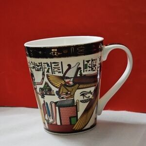 Egyptian Themed Multicolor Ceramic Mug